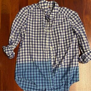 Anthropologie: Pilcro Blue and White Plaid  Shirt